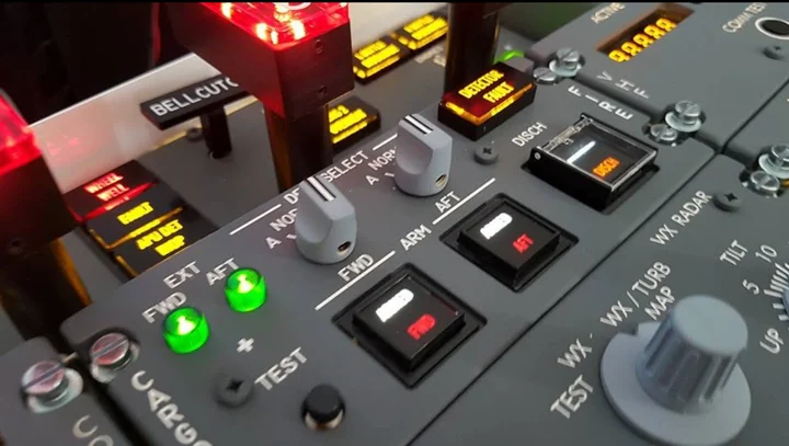 Simulated fire and cargo controls
