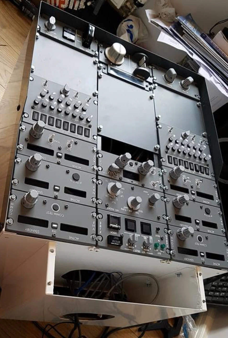 Early pedestal prototype, front-panel assembly